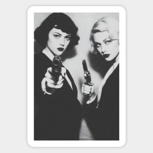 Bad Girls: Smoking Lesbians, Girls with Guns Sticker